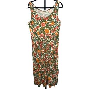 Peruvian Connection Carnaval Floral Print Sleeveless Maxi Dress, size XL
